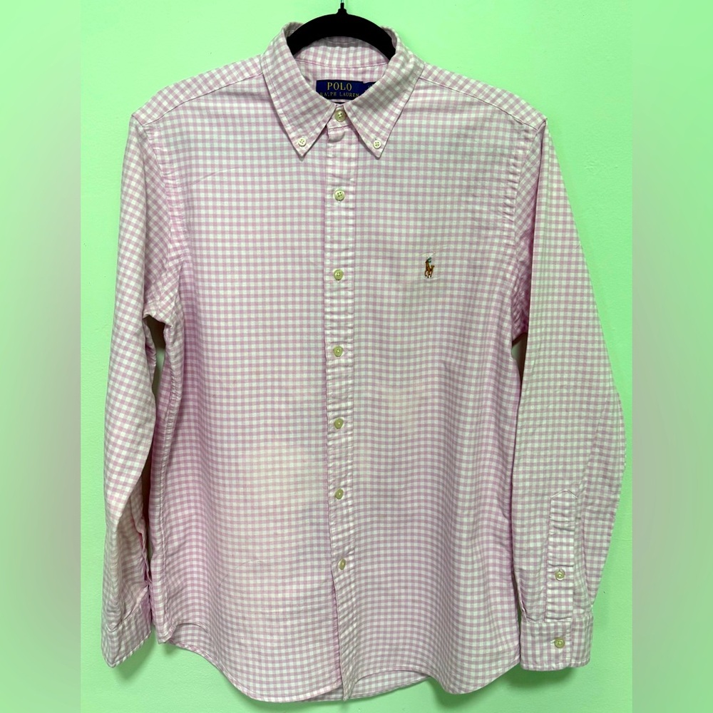 Polo Ralph Lauren

Size M

Color: Pink and White